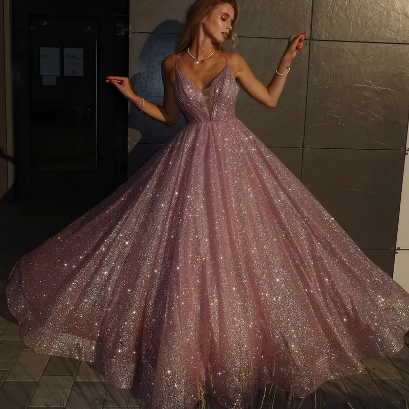 

Customized Shiny Pink Quinceanera Dresses Off the Shoulder sequin applique Long tail Vestido 15 Quinceanera