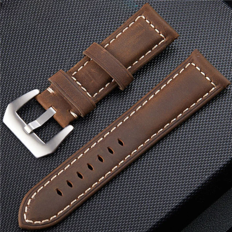 Head Layer Matte Vintage Cowhide Watchband 22mm 24mm Bracelet For Panerai Strap Accessories Clasp Apple Samsung Huawei