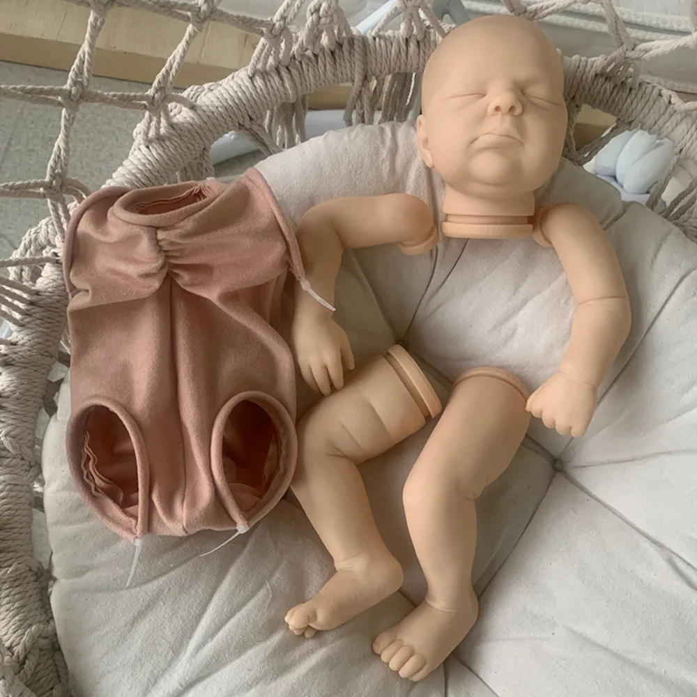 19Inch Reborn Doll Kit Bellami Fresh Color Unpainted Doll Parts with Cloth Body Drop Shipping Kit Bebé Reborn
