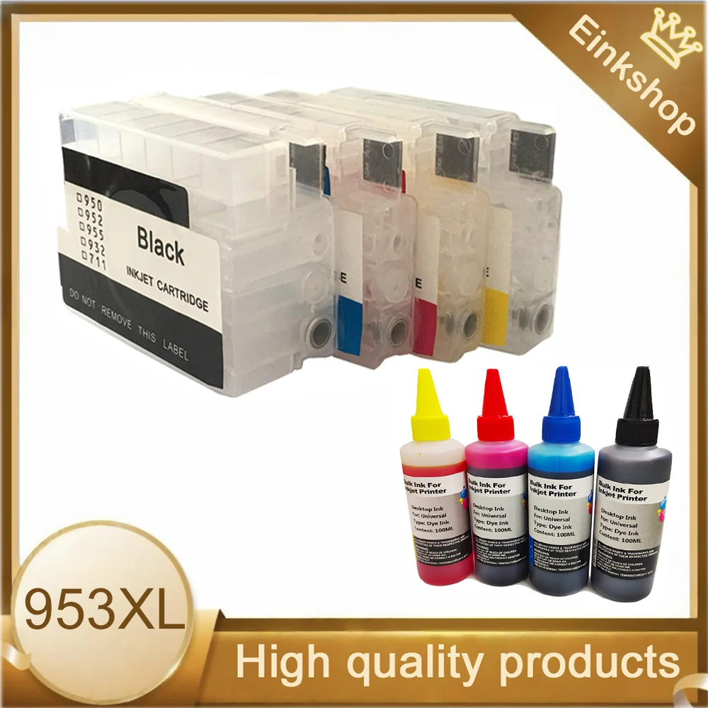 For HP953XL Refillable Ink Cartridge 953 953 XL 953xl Pro 7720 7740 8210 8218 8710 8715 8718 8719 8720 8725 8728 8730 8740