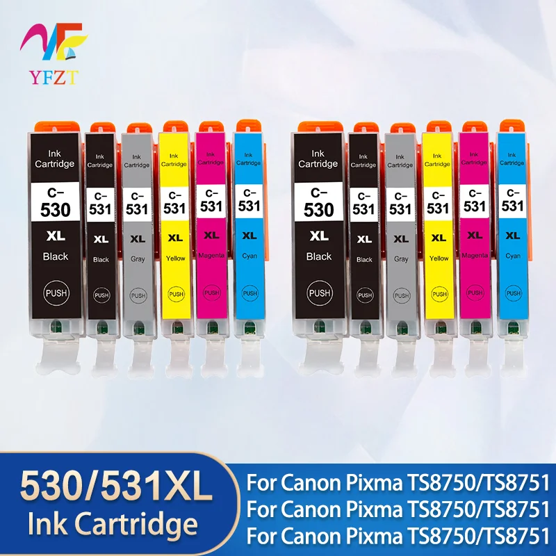 PGI-530 CLI-531 PGI530 CLI531 Compatible Ink cartridge For Canon PIXMA TS8750 TS8751 Printer