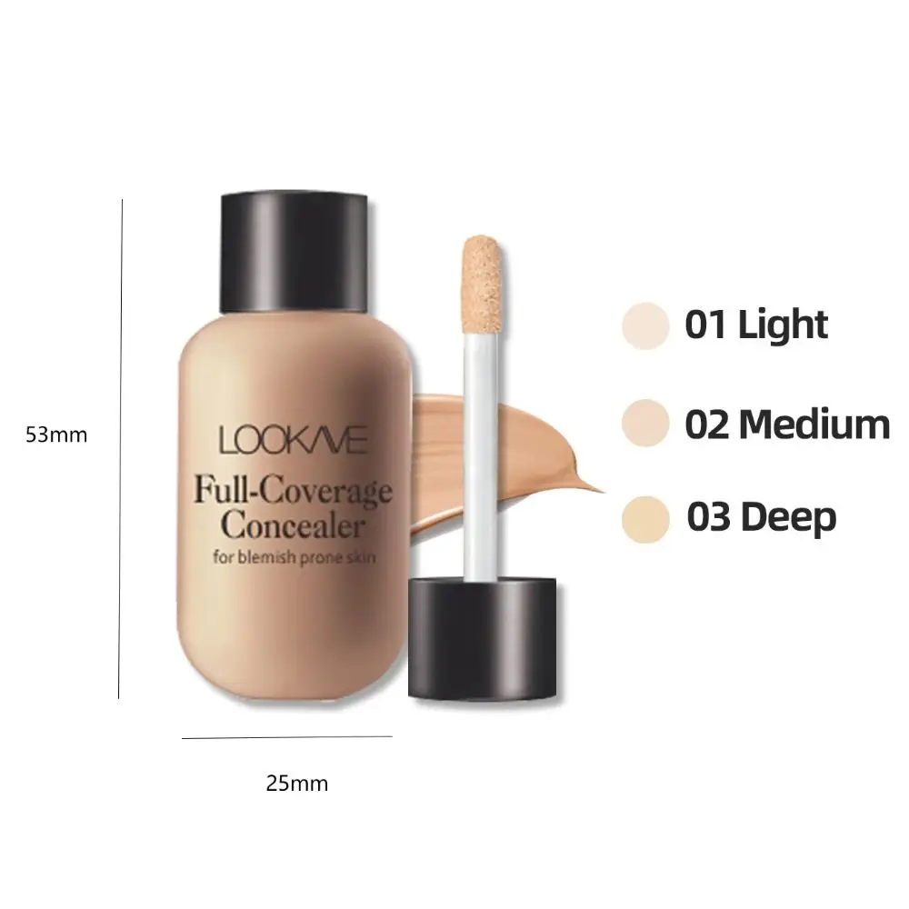 12g Waterproof Liquid Concealer Full Coverage 3 Colors Foundation Makeup Cosmetics Cover Dark Circles Matte Liquid Foundation