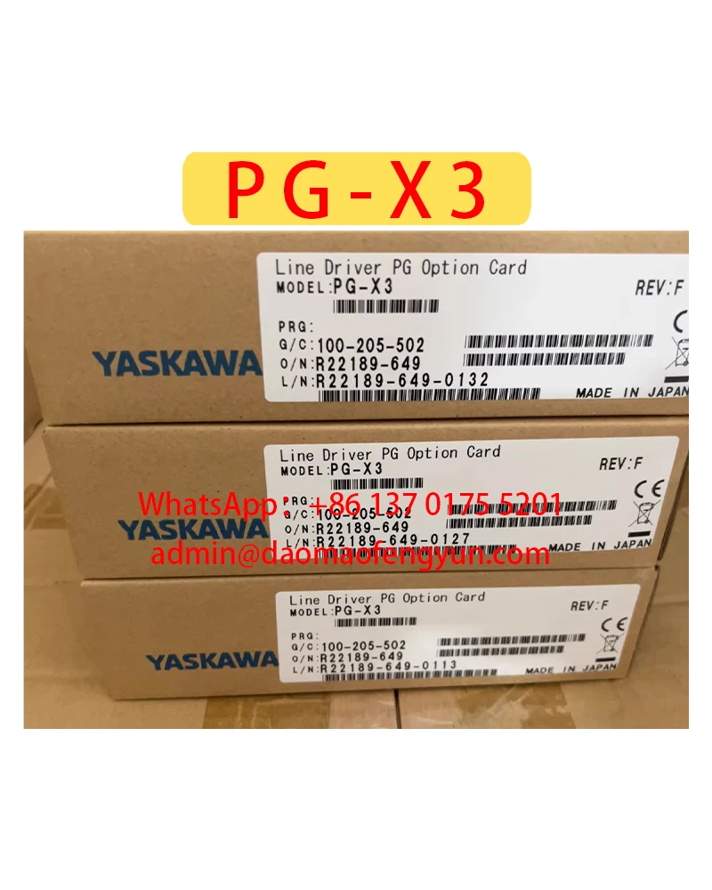 

PG-X3 Brand New Inverter PG Card Line Driver Card PG X3, Fast shipping