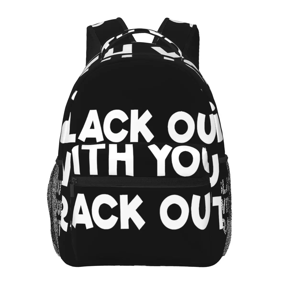 

Black Out With Your Rack Out Casual Backpack Unisex Students Leisure Travel Computer Backpack