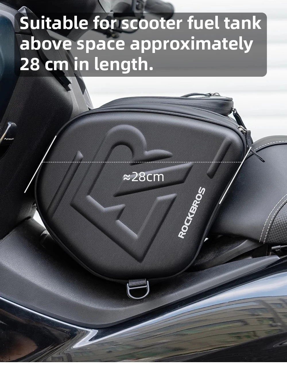 Roller-Tankrucksack EVA Hartschalen-Motorrad-Tunnel-Pedaltasche Satteltasche für Yamaha XMAX 125 250 300 400 NMAX 125 155 160 – Detail 3