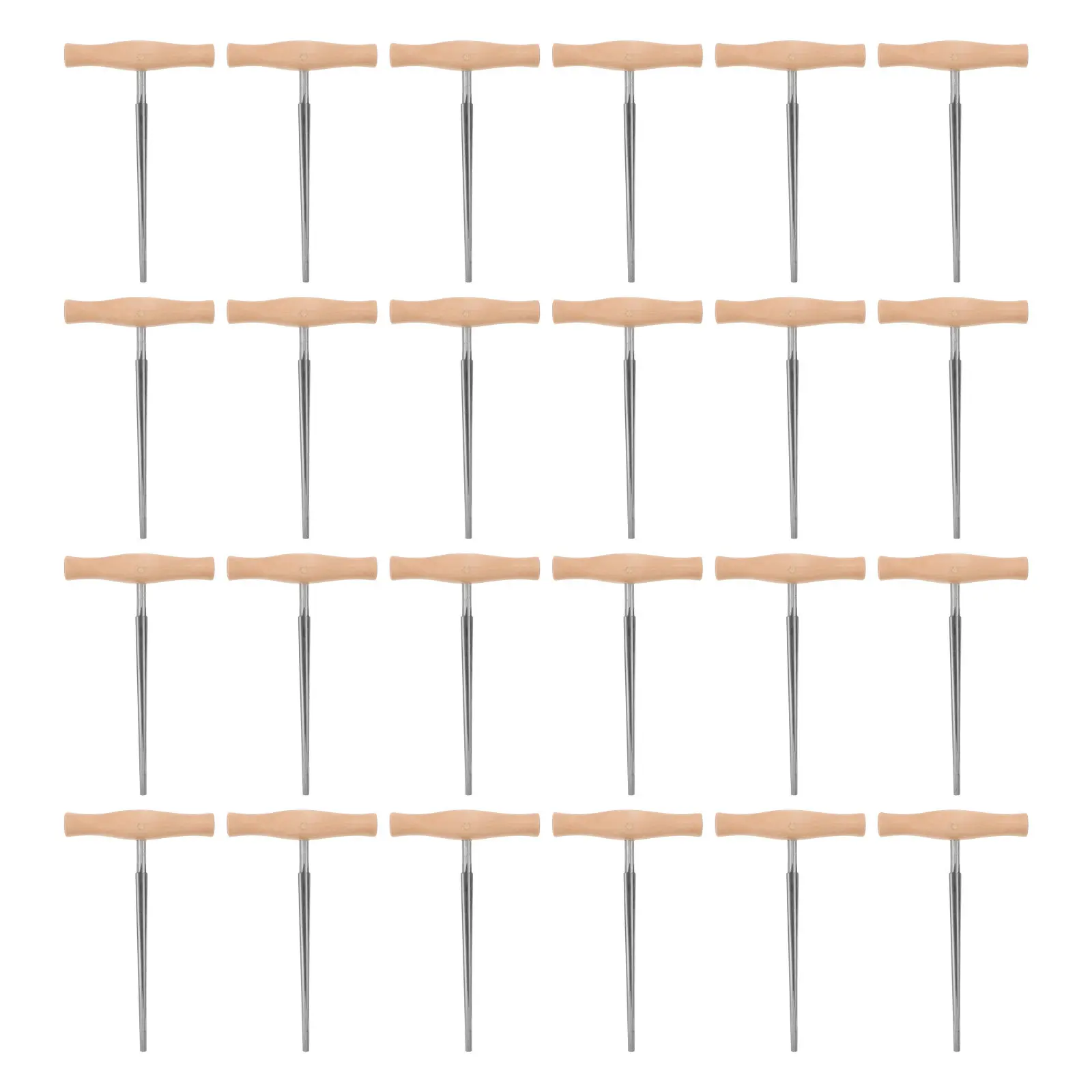 

24Pcs Small Violin Peg Tool with Wooden Handle 1:30 Taper Reaming for Peg Hole Adjustment and String Instrument Repair Kits