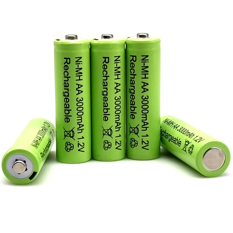 AA 1.2V 3000mAh NiMH 1.2V akumulatory zielona bateria ogród lampa słoneczna LED latarka latarnia latarka