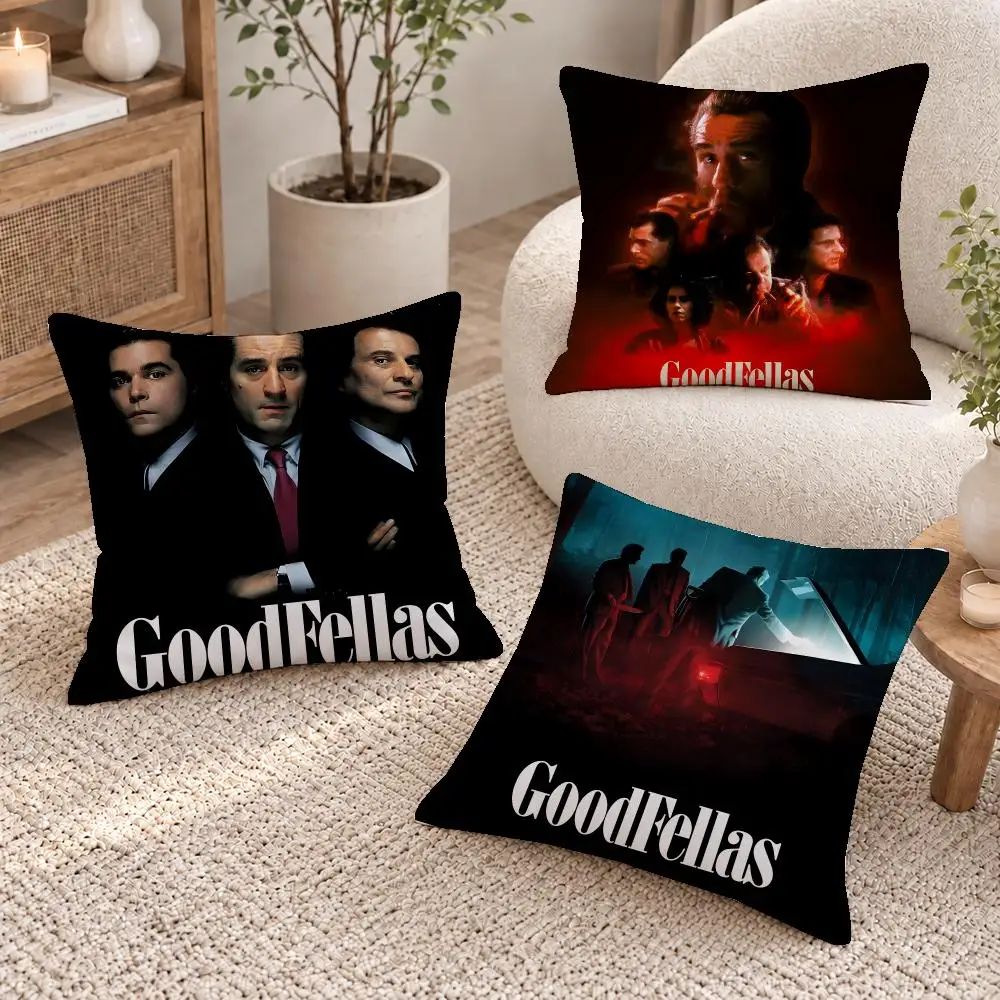 Iconic Movie Goodfellas Cushion Cover Short Plush Pillow Cover, Washable Wrinkle-Resistant for Sofa Bedroom Decor Gift