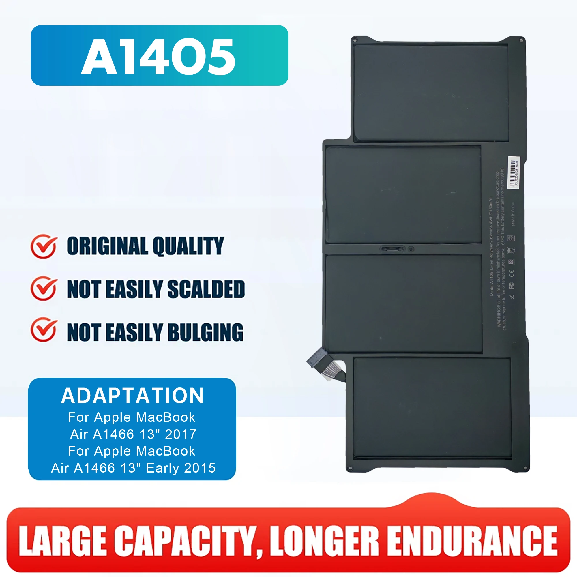 

A1405 A1496 Аккумулятор для ноутбука Apple MacBook Air 13 дюймов A1466 2012/2013/2014/2015/2017 MD760LL/A MD761CH/A A1496 Замена