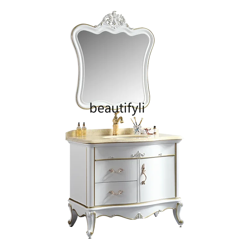 

cqyChinese Style Bathroom Fashion New Versatile Washstand Smart Bathroom Cabinet Simple Washbasin Cabinet