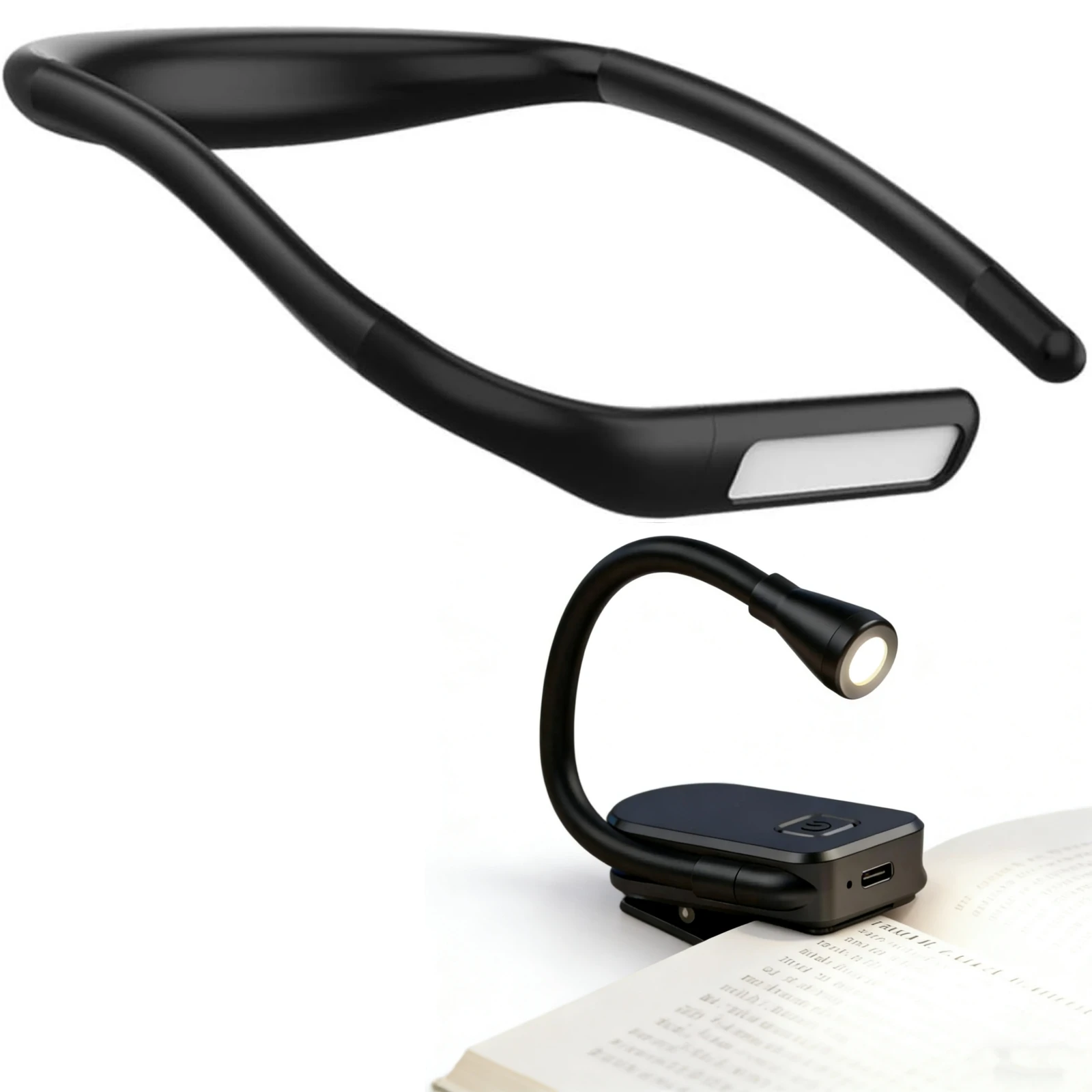 

1 шт. USB-перезаряжаемая лампа для чтения с регулируемой подсветкой 3 цветов, портативный светильник с зажимом для защиты глаз, ночник для кровати, учебы