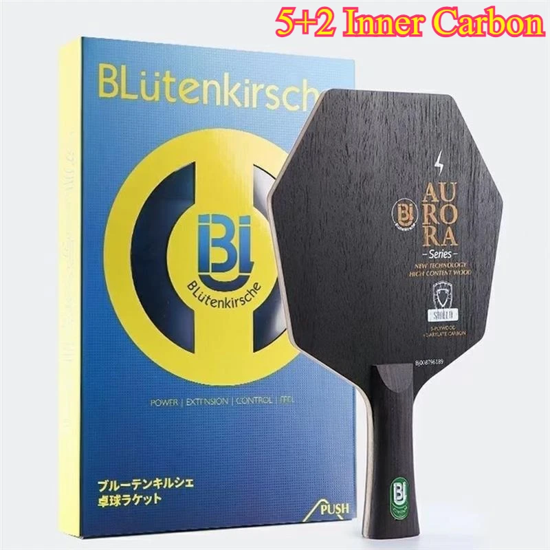 

HuIESON Blutenkirsche Hexagonal Table Tennis Blade 5+2 Carbon Fiber Ping Pong Paddle Racket Increase Hitting Area Fast Attack