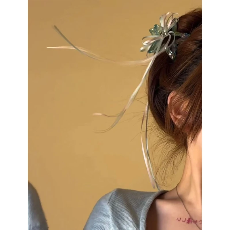 Stylish Hair Clip Fashion Hair Accessory Trendy Star Ribbons Headwear Easy to Use for Adding Charm to Any Outfit Y166