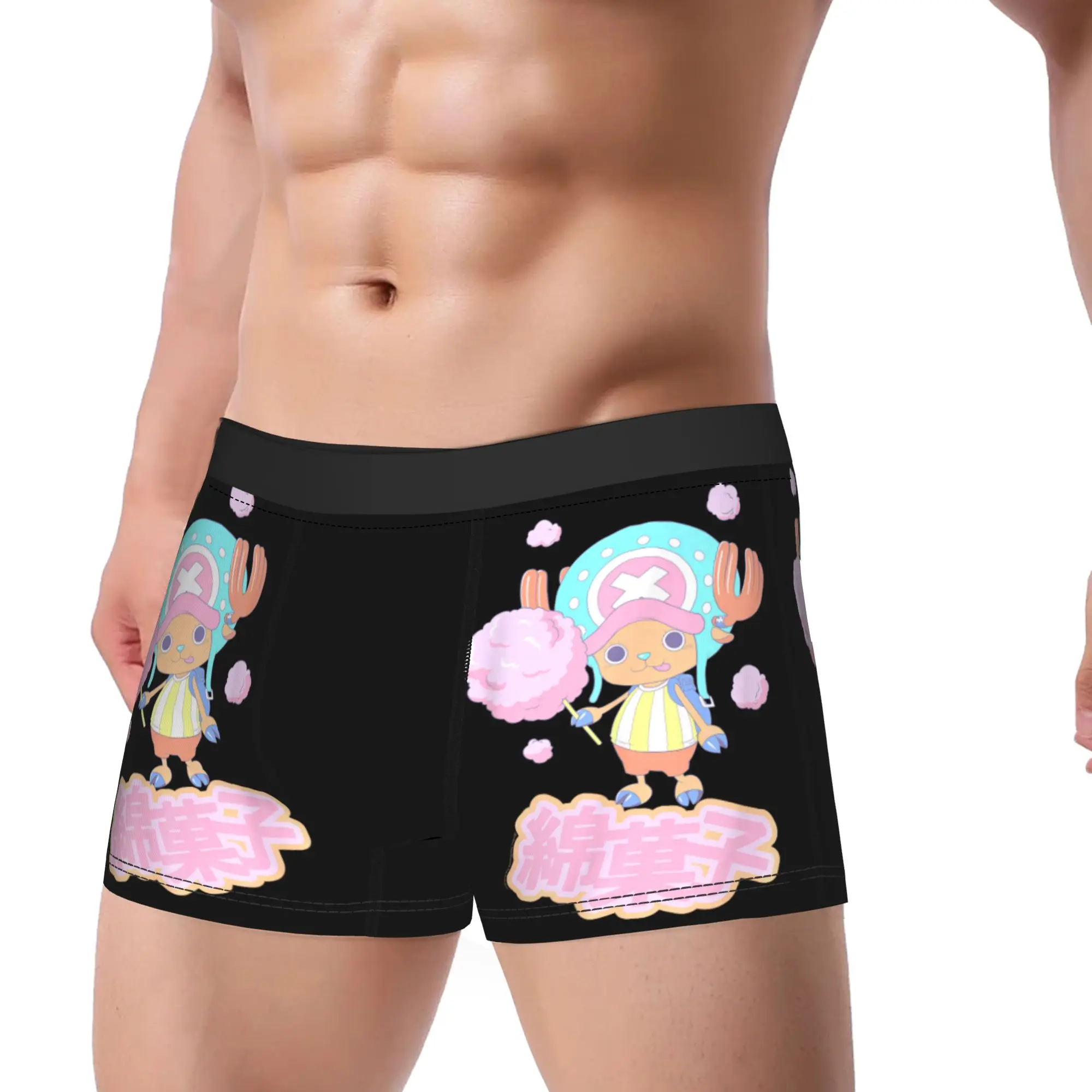 Anime Tony Tony Chopper Cotton Candy Underpants Homme Panties Men Underwear Ventilate Shorts Boxer Briefs