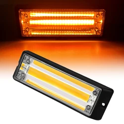 COB Car Strobe Warning Light LED Grille Flashing Emergency Beacon Lights Pickup Truck Side Yellow Flash Signal Lamp 12~24V