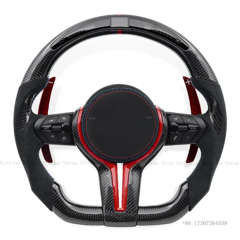 

LED Steering Wheel Carbon Fiber For BMW M2 M3 M4 M5 M6 F30 F10 F15 F16 F32 F80 F82 3 5 Series Customized M Sport Steering Wheels