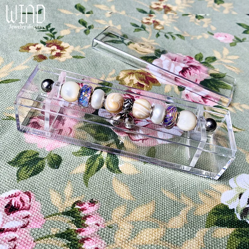 Acrylic Transparent Trollbeads Collection Box Bracelet Bead Display Holder Pandora Charms Storage Organizer Travel Carrying Case view 4