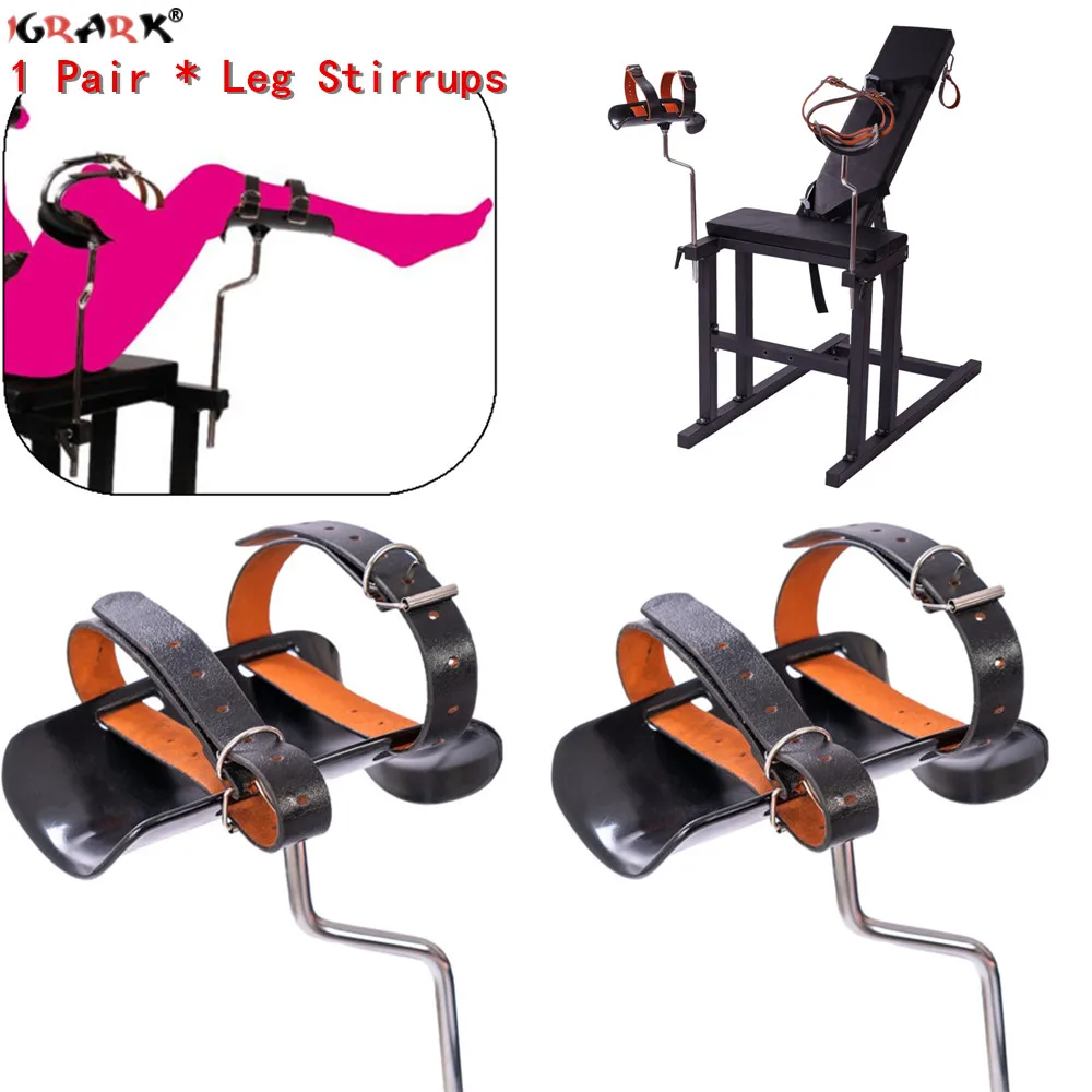 Leg Stirrups for Sex Chair Furniture Binding BDSM Bondage Party Restraint Frame Sex Toys for Couples Gay Adults Games