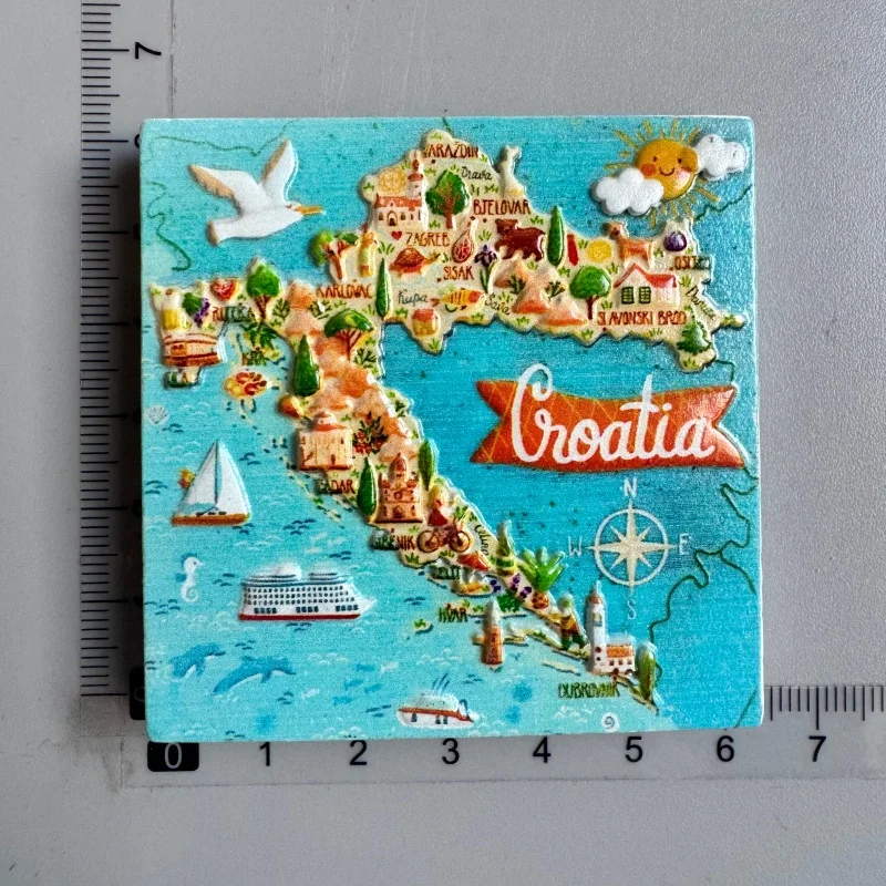 Kroatien Kühlschrankmagnete Dubrovnik Zagreb Split Trogir Hvar Vodice Rabac Pula Rovinj Vrsar Touristensouvenirs Kühlschrankmagnete