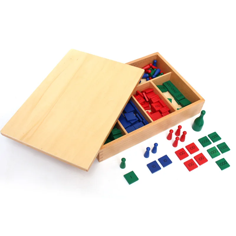 Novo profissional montessori carimbo de madeira material do jogo crianças contagem aprendizagem e matemática crianças brinquedo de madeira para crianças presente