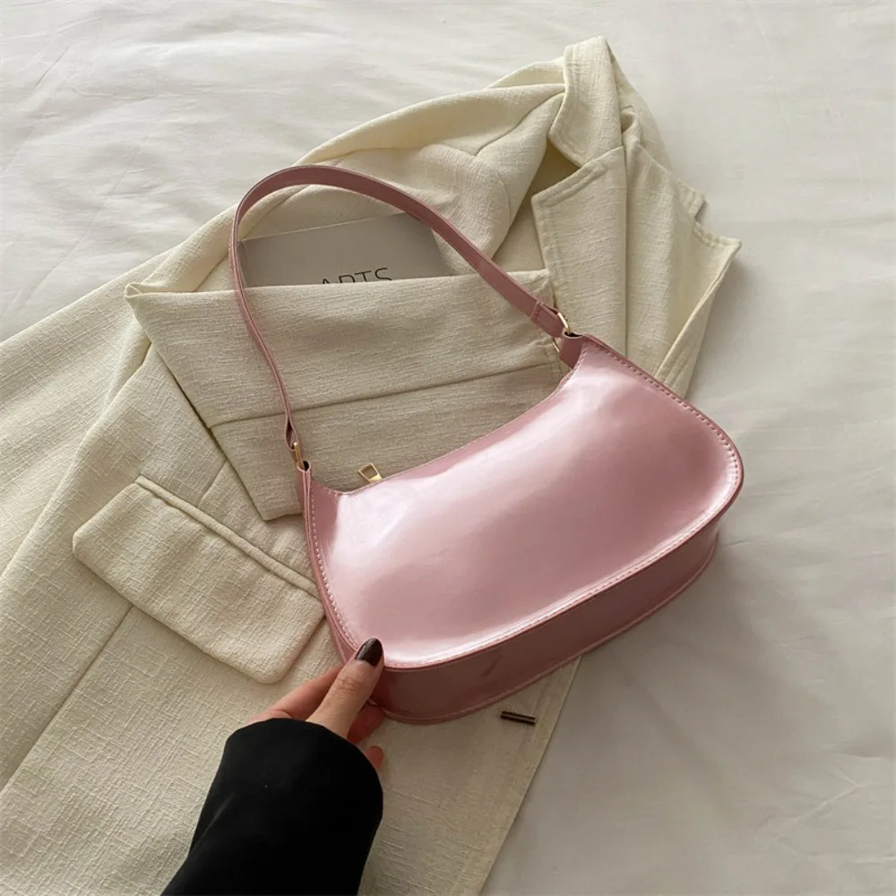 

Fashionable New Design Women's Shoulder Bag Luxury Leather Solid Color Armpit Bag Gentle Sweet Small Handbag Women