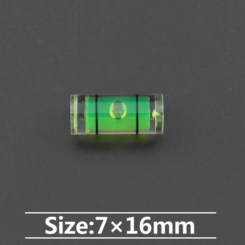 (100 unids/lite) bulle horizontale acrylique de haute précision, mini bulle de niveau, taille: 7*16mm