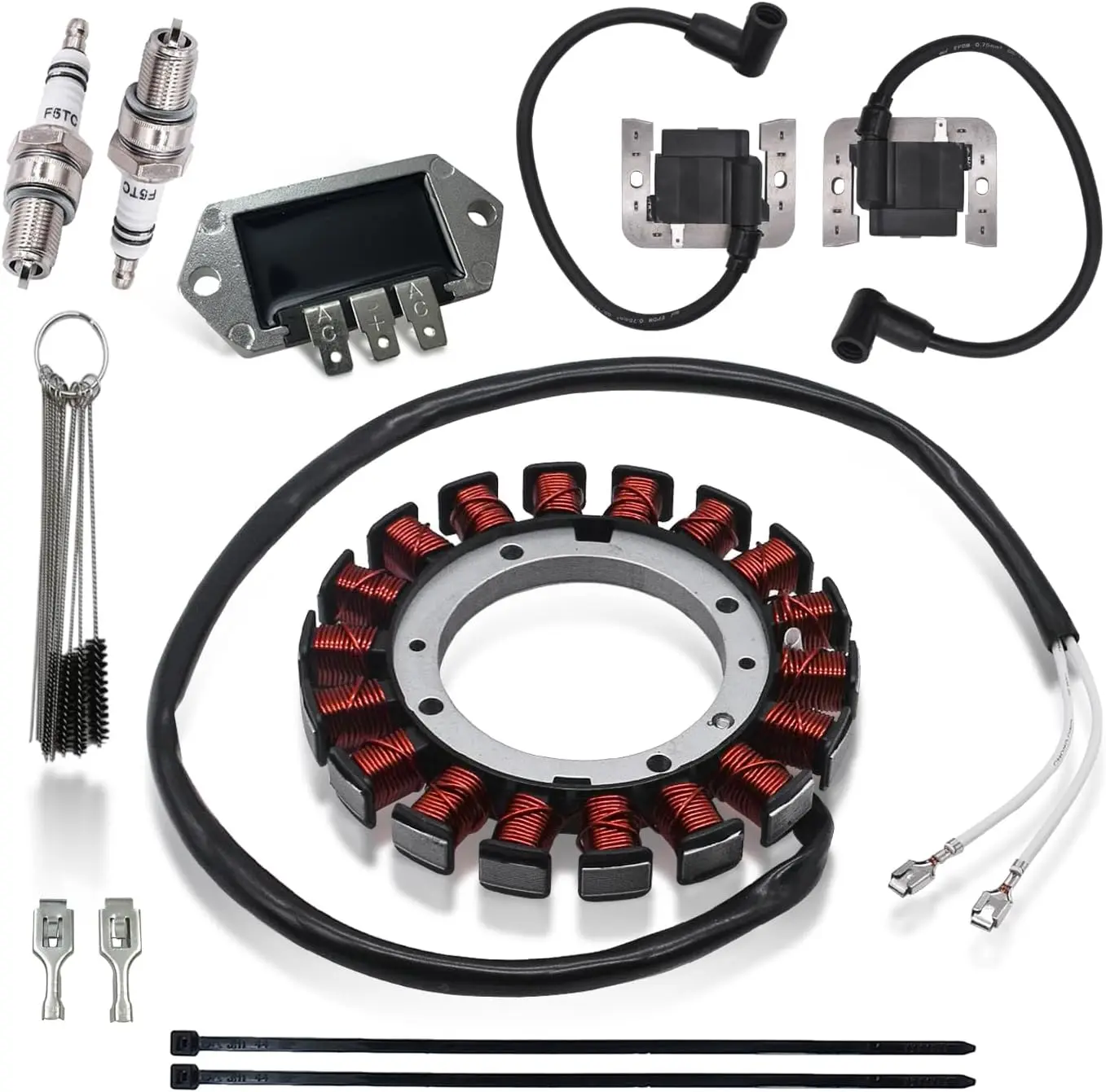 

237878-S 15/20 AMP Stator Kit Fit for Kohler 54-755-09-S KT715 KT725 KT730 KT735 KT740 KT745 ZT730 ZT740 7000 Series Engine with