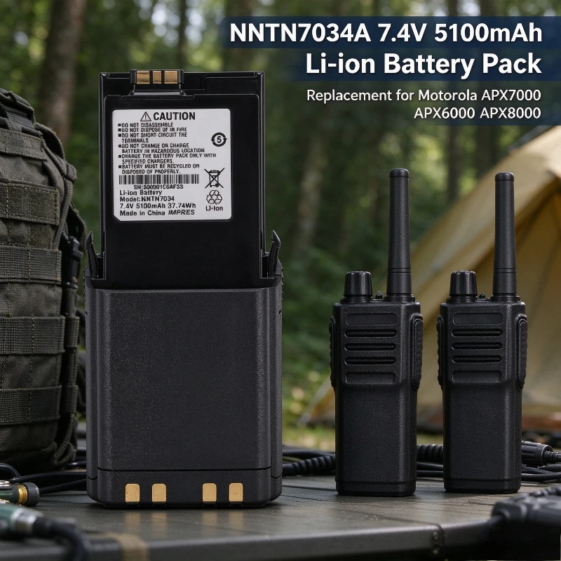 NTN7034A 7.4V 5100mAh 37.74Wh Li-ion Battery Pack Replacement Battery for Motorola APX7000 APX6000 APX8000 Two Way Radio Battery