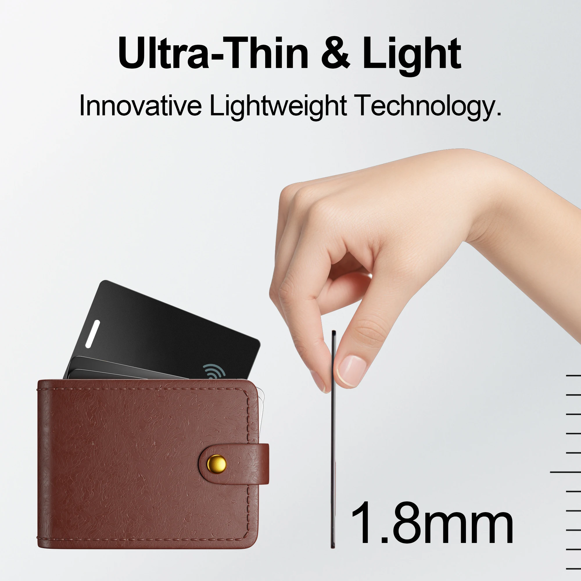 การ์ดป้องกันการสูญหายของกระเป๋าสตางค์ การติดตามตําแหน่ง Android แท็กอัจฉริยะ GPS ทํางานร่วมกับ Google Find My App อุปกรณ์ Bluetooth ชาร์จไร้สายค้นหา