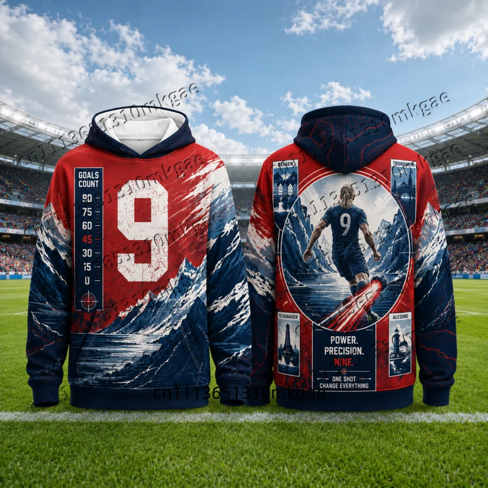 Modischer Fußball-Statistik-Karten-Hoodie für Männer, Langarm-Pullover, Sweatshirt mit Fußballspieler-Grafik, Kapuzenpullover für Kinder und Sportfans – Detail 4