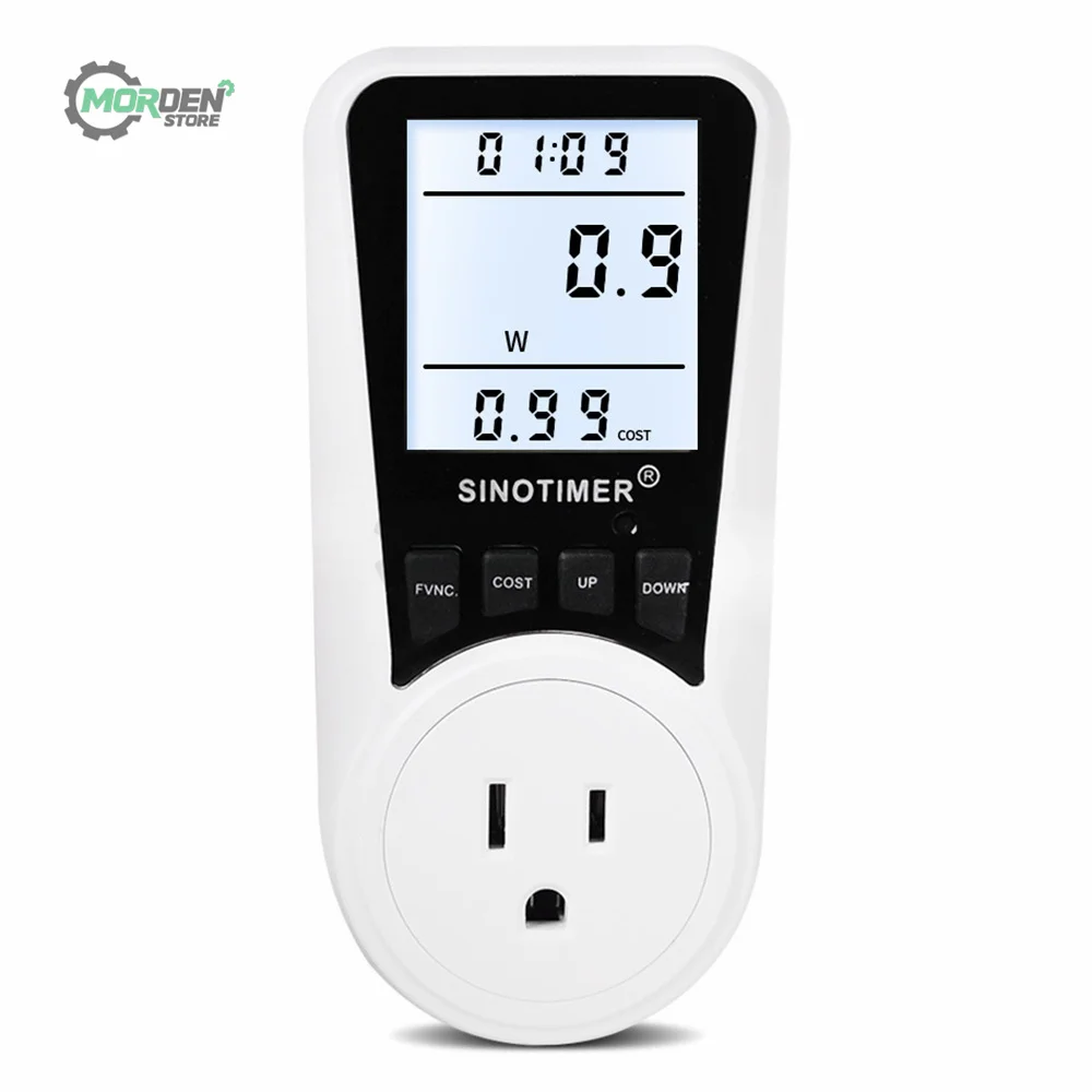 Electrical Usage Monitor Energy Power Consumption Wattmeter Plug-in Socket Power Kilowatt Wattage Meter for Home Appliance Tool