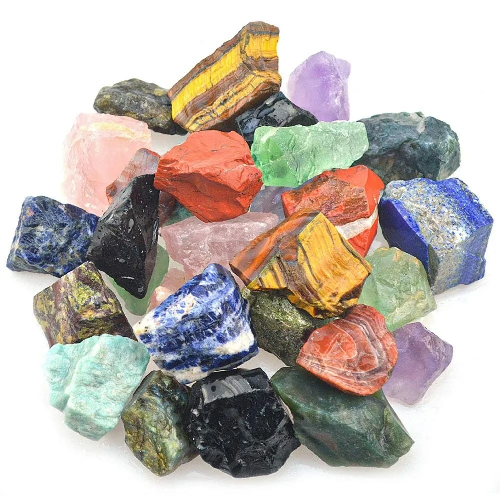 Natural Crystal Rough Mixed Raw Stone healing Gemstone Chakra gifts Semi-Precious Stone For fengshui decoration