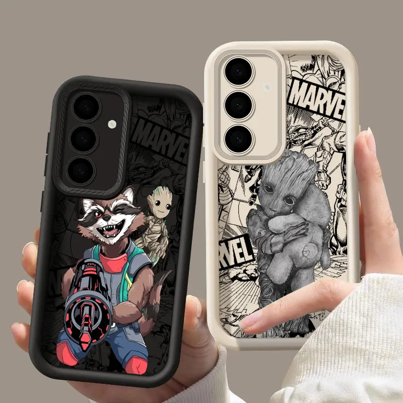 Groot Rocket Raccoon Marvel Fundas For Samsung Galaxy S26 S25 S24 S23 S22 Plus S21 Ultra S20 FE Case S26Ultra Phone Back Cover