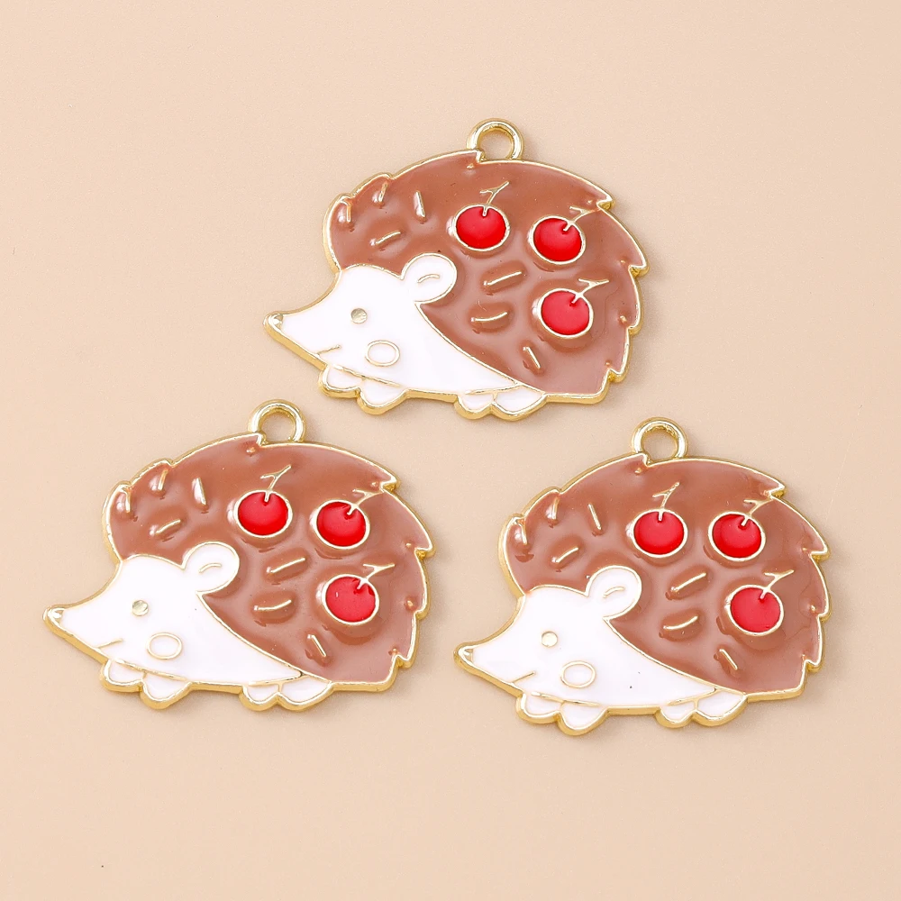 Leslie 10 Stück süße Thanksgiving Day-Anhänger, Emaille, Mais, Weizen, Vogelscheuche, Ahorn, Türkei, Charms für Halskette, Ohrringe – Detail 15