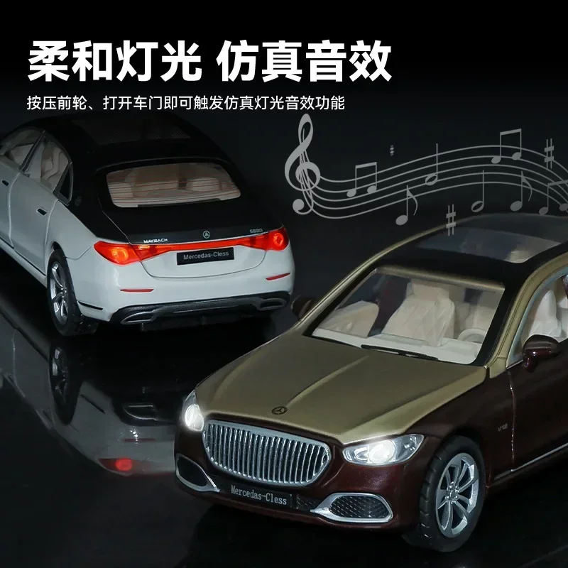 1: 32 Mercedes Maybach S680 car model simulation alloy luxury car children's toy collection ornament