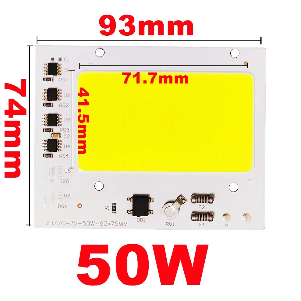 LED COB Chip 50W 100W 150W 200W 200-240V Smart IC Geen Behoefte Driver LED Lamp Lichtbron Voor Schijnwerper Spotlight DIY Verlichting