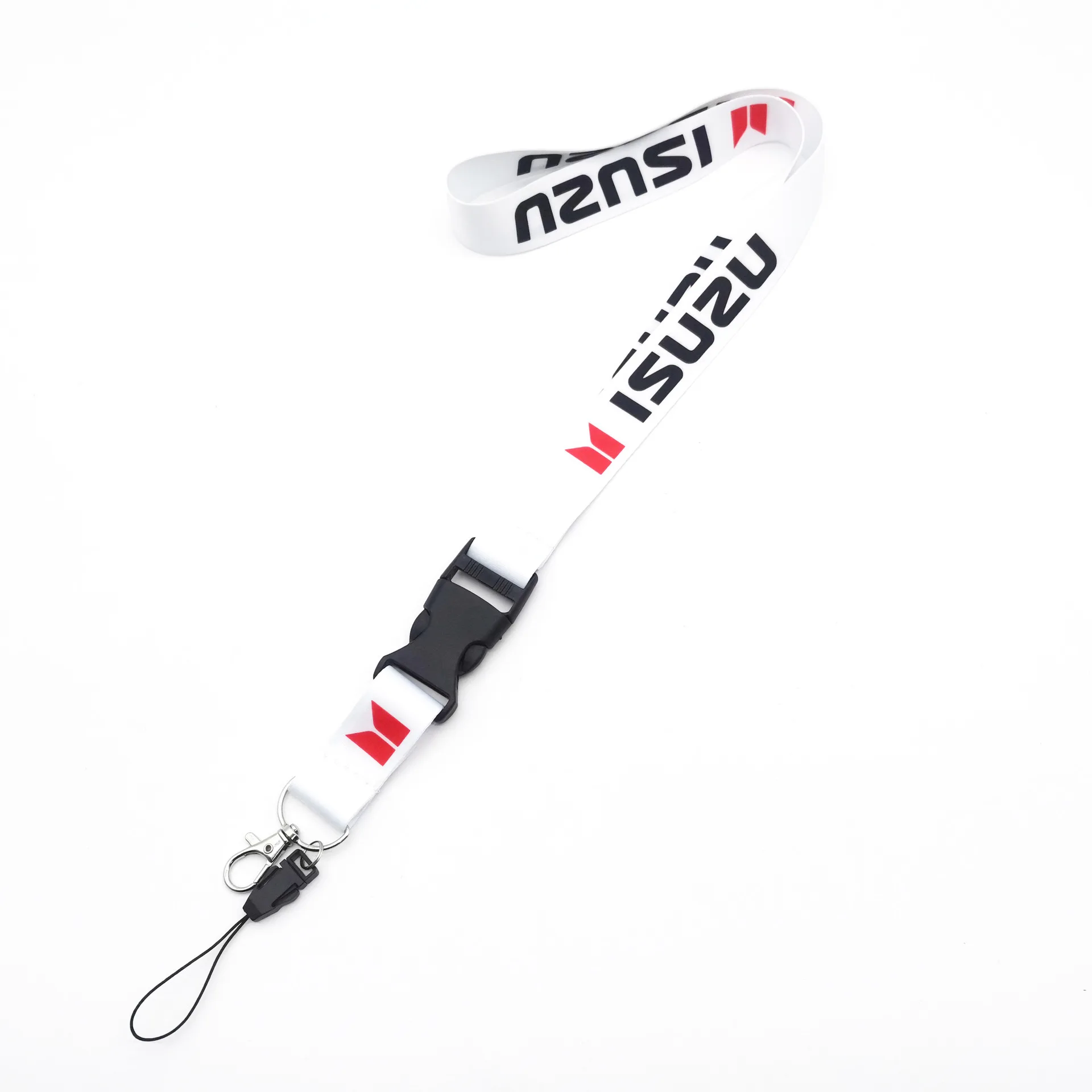 

Lanyard Nylon Printing Emblem Style Black White Red Blue Keychain For Isuzu D-MAX D MAX Dmax I II WFR VAN NFR ATV TROOPER