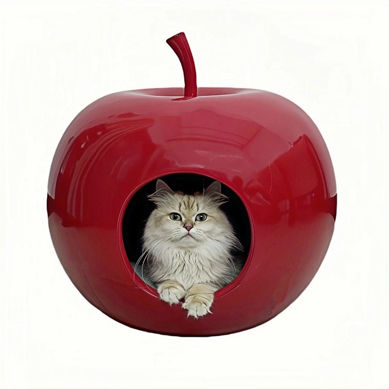 

Red Apple New Cat Nest Universal Cat Villa Pet Round Cat Security Large No floor space