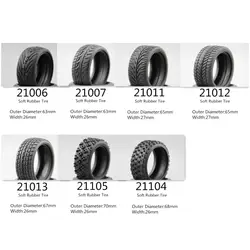 Pneus en caoutchouc souple pour modèle réduit de voiture RC, échelle 1/10, convient aux voitures de tourisme 1:10, 1/10, 4 pièces