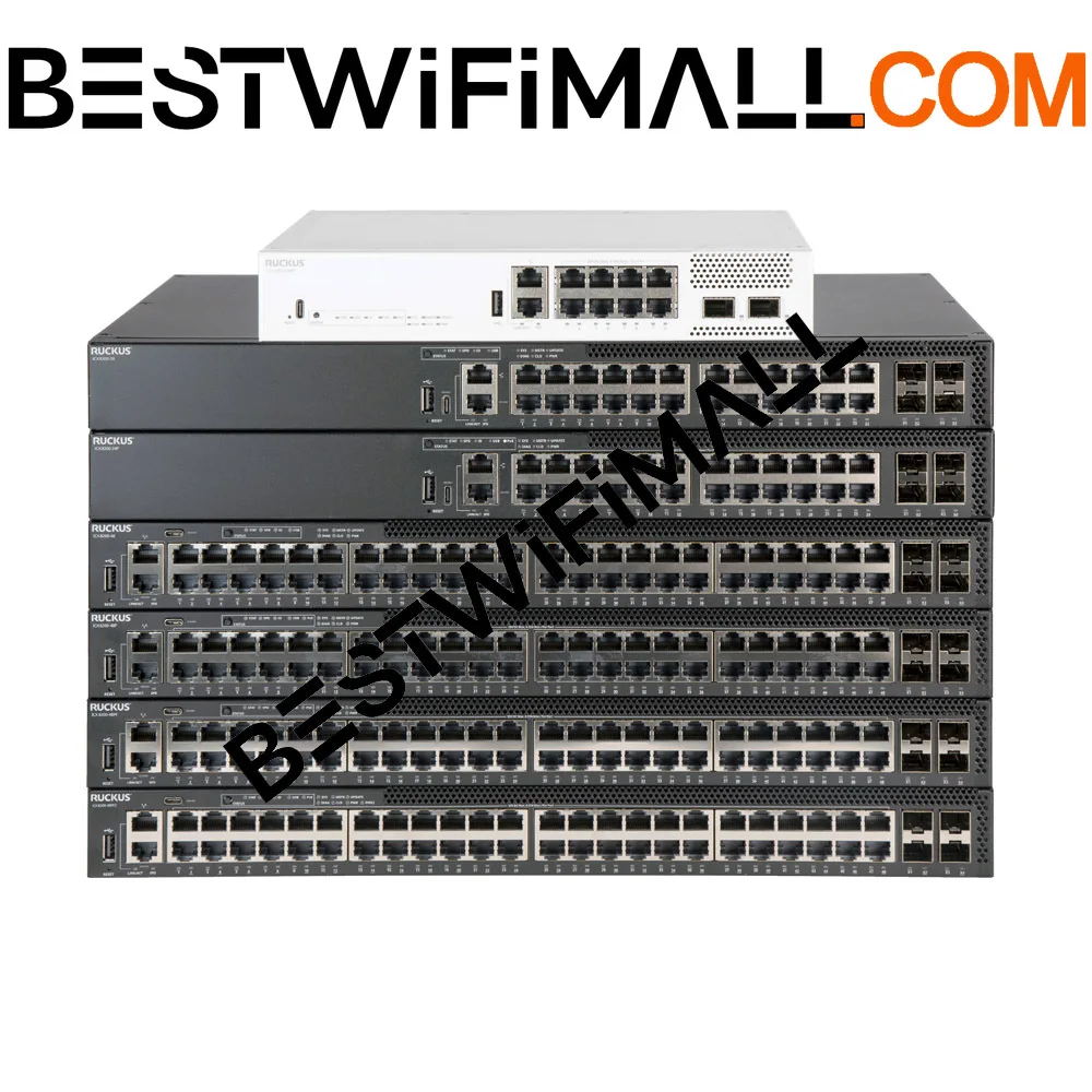 

RUCKUS ICX 8200 Ethernet Switches Entry-Level+ Enterprise-Class Stackable Access Switch, 8× 25 GbE Ports, PoE++ 802.3bt, VXLAN
