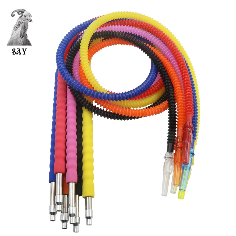 

1PC Retractable Shisha Hookah Hose Nargile Tube Chicha Narguile Smoking Accessories Long Handle Seven Colors