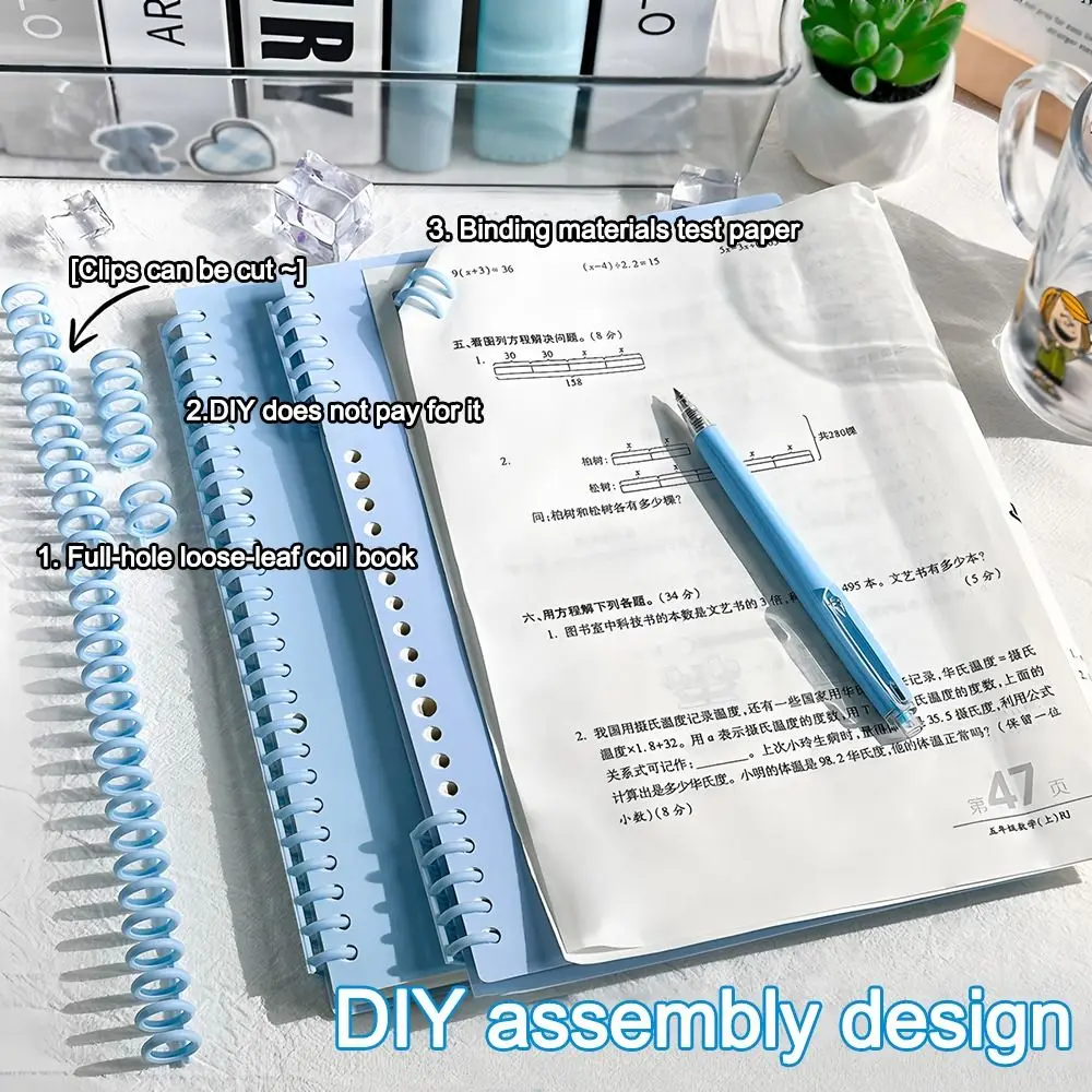 Neues Langlebiges A5/B5 Farbiges Ringbuch Notizbuch mit PP-Einband Nachfüllbares Liniertes Notizbuch mit Herausnehmbaren Blättern DIY Schul- und Bürobedarf – Detail 8