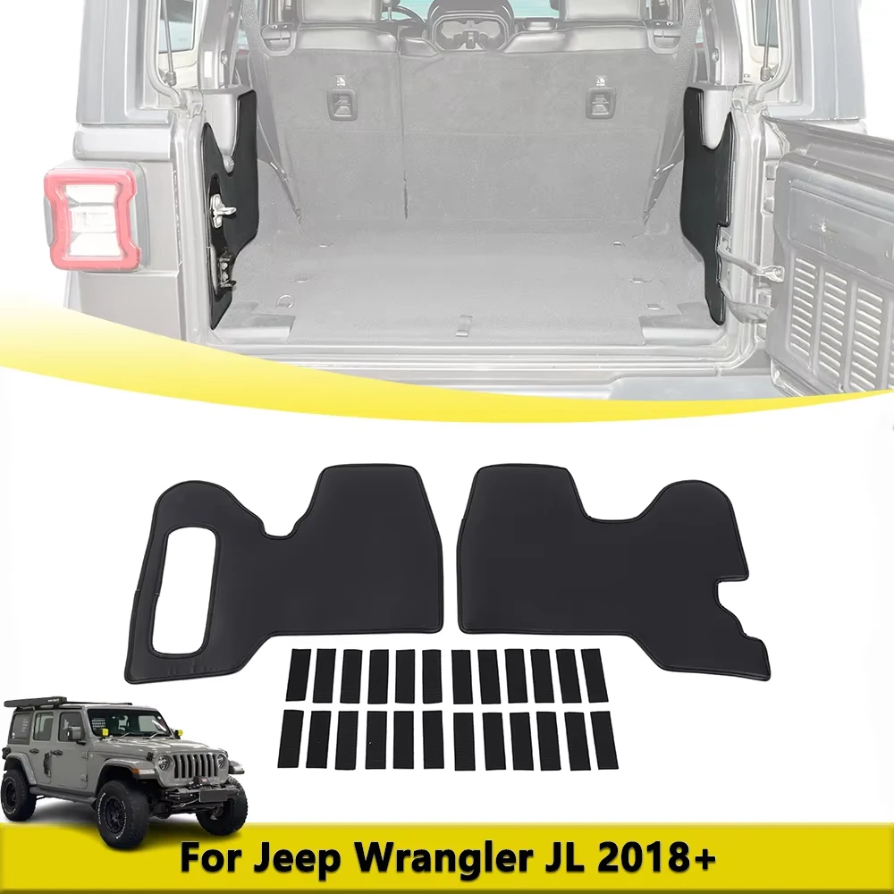

Боковая защитная накладка в багажник автомобиля, изолирующий коврик против царапин для Jeep Wrangler JL, 4-дверные 2018-2025, защитные детали, аксессуары для интерьера