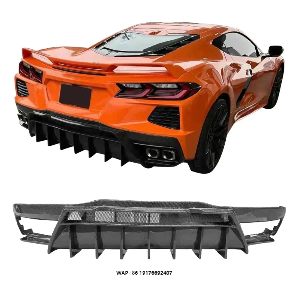 

Auto Body System Car Accessories Carbon Fiber Bumper Rear Diffuser Lip for C8 Corvette Convertible Performance forChevrolet