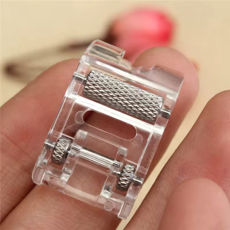Prensatelas para máquina de coser con rodillo, prensatelas antiadherente en Zigzag para Singer Brother, máquina de coser de vástago bajo, 1/2/3 Uds.