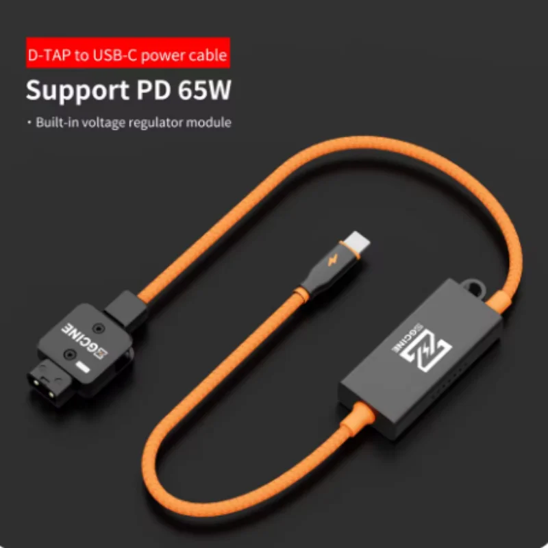 ZGCINE Cable 20 inch DT-PD D-Tap to USB-C PD 2-Way V-Mount Charger Power Cable for V-Mount Battery Mirrorless Cameras Phones