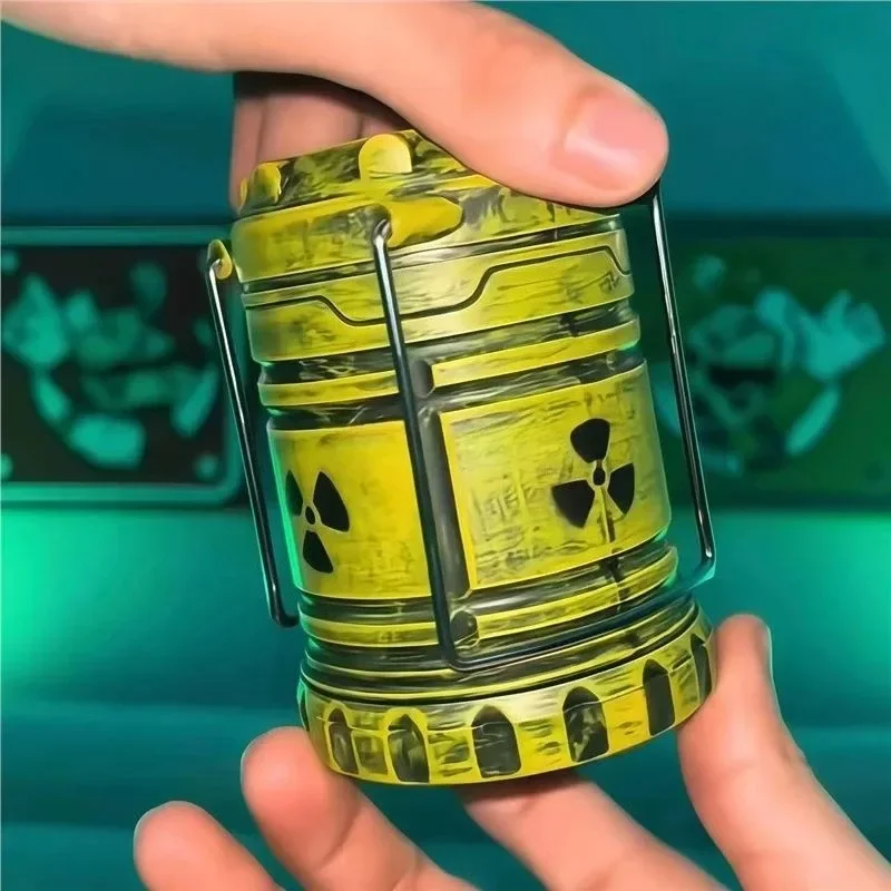 ドラム缶LEDライト内臓No.5 Halloween Nuclear Reactor Night Light 3D LED Novelty Lamp for
