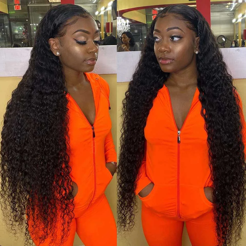 13x4 13x6 HD Lace Front Wigs Human Hair for Women Curly Lace Frontal Wigs Pre Plucked Brazilian Deep Wave 4x4 Lace Closure Wig