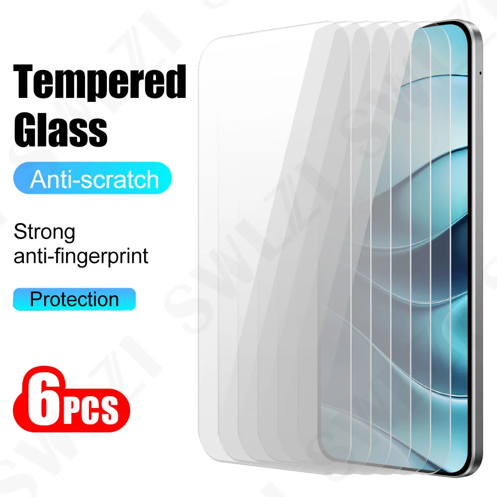6Pcs Glass Smartphone Screen Protector For Redmi Note 14 4G Protective Film 13R Pro 12 Turbo 12T Pro Tempered Glass 14R 13 12C