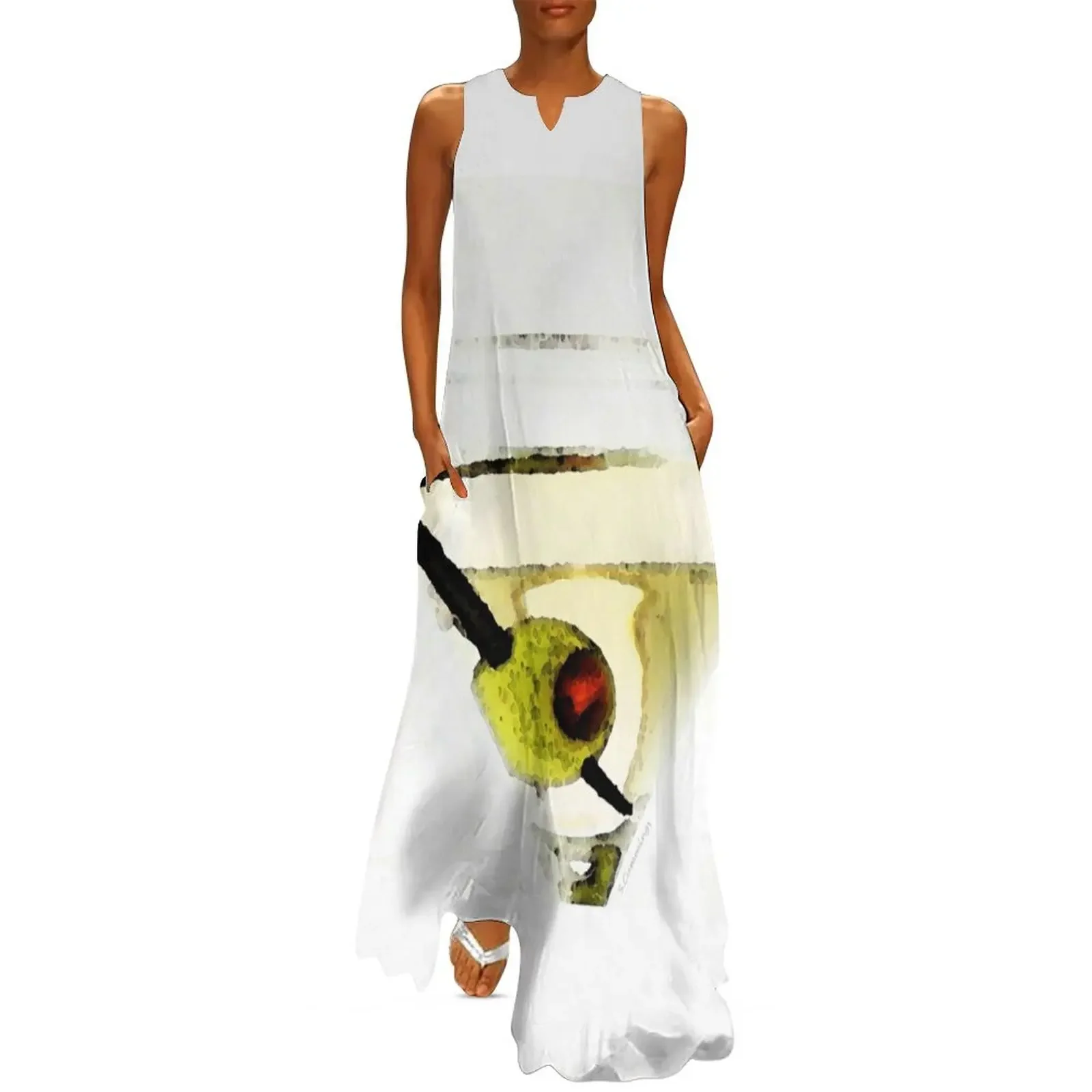 

Martini With Green Olive Long Dress cute dress women's elegant loose dresses birthday dress for women luxury 2025